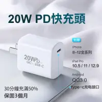 在飛比找momo購物網優惠-【聆翔】20W PD快充頭(支援QC3.0 充電頭 蘋果充電