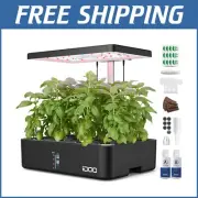 Hydroponics Garden System with Integrated Fan - 12 Pods for Fast-Growing Herbs