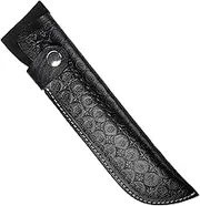 Hulara_Genuine Leather Case Handmade Real Leather Knife Sheaths With Belt Loop Pocket Knife Holder For Belt 4.7" Blade Fits Knife Holster