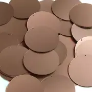 Round Sequin 1.5" Bronze Brown Matte Silk Frost