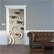 Door Stickers Colorful Candy Door Sticker Sweet Lollipop Wallpaper Decal Removable Self-Adhesive Mural Poster Home Bedroom(A,77x200cm)