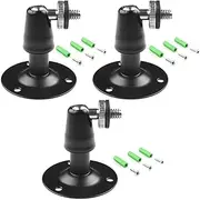 Security Wall Mount 3 Pcs for Oculus Sensor Arlo, Arlo Pro - Metal Camera Bracket Outdoor Indoor With 360 Rotation 1/4" Screw - CCTV Oculus Rift Mount