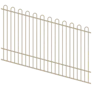 ProtectorAl 1201-2400W x 1200H Paperbark Loop Top Pool Fence Panel Raked Up to 15º