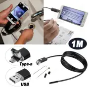 1M 6LEDs Snake Endoscope Borescope 8mm Inspection USB Camera Scope For Android