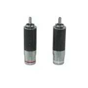 4PCS Amp Male Soldering Audio RCA Plug Speaker Grade Connector with Carbon Fiber