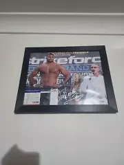 Authenticated by PSA, featuring the hand-signed endorsement of Alistair Overeem