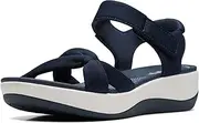 [Clarks] Women's Arashore Sandals, Ankle Strap, Lightweight, Easy to Walk, navy textile, 22.5 cm