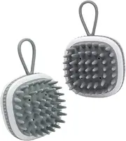 GOOHOCHY 2Pcs Silicone Scalp Massager Brush Deep Cleansing Shampoo Brush for Hair Growth Dandruff Removal Flexible Bristles for Scalp Massage Slip Design