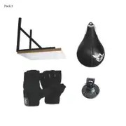 Speedball Frame with Leather Speed ball and Gloves Bundle