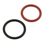 For ACURA HONDA Power Steering Pump Rubber Inlet & Outlet O-Ring Seals 2 Pcs KIT 91345-RDA-A01+91370 black & red