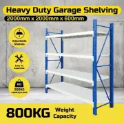 2M(L) x 0.6M(D) x 2M(H)Garage Storage Warehouse Shelving Racking Metal 1-2020BG