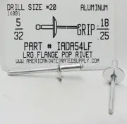 5/32 BLIND RIVET LARGE FLANGE .125-.250 G ALUMINUM RIVET ALUMINUM MANDREL (1000)