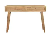 [James Lane] Tulum Mango Wood and Rattan Desk - 115cm