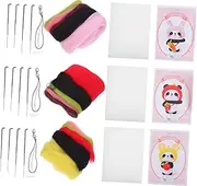 Hohopeti 3 Sets DIY Doll Animal Wool Felting Craft Kit Safe Materials for Creative Handcrafting Fun for Family Activities Ornaments and Home Decor