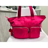 在飛比找蝦皮購物優惠-Kipling 桃紅色 大容量 斜背包/側背包/手提包/媽媽