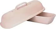 Superstone Covered Baker,Unglazed Stoneware bakeware, Rectangular Bread Cloche Baking Pan,Bakes Italian Bread with Light Crumb and Crusty Crust (15.3 * 5.9 * 7 inch)