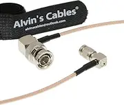 Alvin's Cables Blackmagic DIN 1.0 2.3 Mini BNC Right Angle to BNC Male Right Angle 75ohm RG179 HD SDI Cable