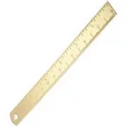 Brass Template Bookmark Ruler Geometry Scale Student Office