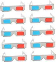 Yardenfun 3D Stereoscopic Glasses 50pcs Red Anaglyph Glasses for 3D Movies Games