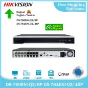 Hikvision 8CH/16CH NVR 8/16 POE 8MP 4K H.265 DS-7608NI-Q2/8P DS-7616NI-Q2/16P