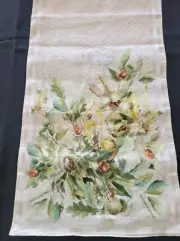 NWT WILLIAMS SONOMA Chestnut Acorn Table Runner 16x108 Fall Autumn Winter7A