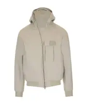 zip-up hooded jacket IT48 Nude