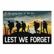 Country Threads Cross X Stitch Kit Sunset Soldiers Counted