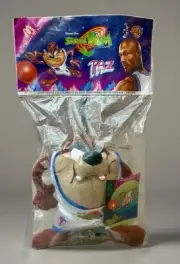 Vintage Space Jam Taz Tasmanian Devil Plush Warner Bros McDonald's 7" 1996