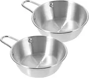 YARNOW Multi-Function Stainless Steel Bowl Camping Silverware Set Portable Camping Water Cup for Hiking