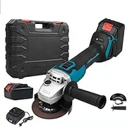 125mm Cordless Brushless Angle Grinder 1 Li-ion Battery,5 Disc, AU Plug Charger Angle Grinder Kit Carrying Case
