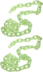 ULDIGI 2pcs Halloween Glow Dark Plastic Chains Realistic Decoration Party Props Accessory Soft Night Glow Reusable