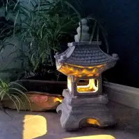 在飛比找蝦皮商城精選優惠-戶外落地日式庭院裝飾宮燈石燈花園別墅室內創意擺件禪意景觀
