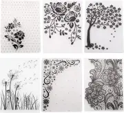 6Pcs Flower Snowflake Plastic Embossing Folder DIY Craft Template Molds Stamp St