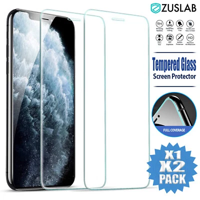 For iPhone 11 Pro XS Max XR SE 7 8 Tempered Glass Screen Protector Case Friendly