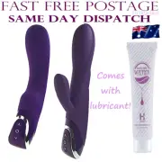 Vibrator Dildo G-spot Jack Rabbit Adult Sex Toy Women Waterproof Wand Lubricant