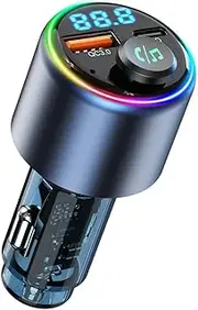 Fahgaer BC89 Car Fast Charging 5.3 Bluetooth MP3 Player FM Transmitter QC18W Charger PD30W Translucent