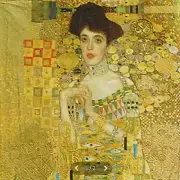 "New" 3 Paper Napkins for Decoupage/Scrapbooking/Craft-Klimt-Adele Bloch-Bauer