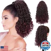AISI BEAUTY Afro Curly Ponytail Extension Drawstring Ponytail for Black Women