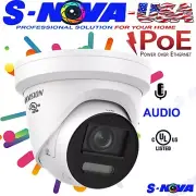 Hikvision 4K 8MP Full-Color ColorVu AcuSense MIC PoE IP Camera DS-2CD2387G2-LU