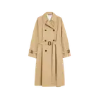 (W) Weekend Max Mara Canasta Water-Repellent Trench Coat Beige