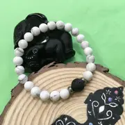 Child's Howlite and Lava Stone Aromatherapy Diffuser Bracelet - Handcrafted - Knowledge, Concentration and Clarity
