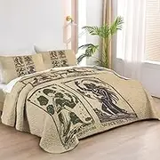 Allenjoy Twin Size Elemental Masters Quilt Bedspreads Fantasy Adventure Bed Set Bedding Coverlet Fabric Washable with 1 Pillow Sham SC00395-007