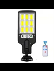 2200W COB Solar Flood Light Motion Sensor Security Wall Street Yard Outdoor Lamp