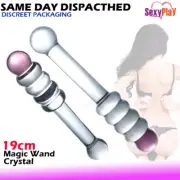 19cm Crystal Glass Anal Plug Dildo Dong Thruster Anal Beads Magic Wand Sex Toy
