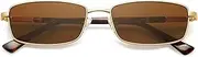 [Appassal] Retro Y2k Narrow Rectangle Sunglasses for Women Men Small 80s 90s UV400 Sunnies AP3690