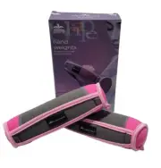 2 Lb Walking Running Hand Weights Straps Fitness Dumbbells Pink and Grey NEW