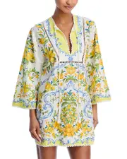 Farm Rio Sicily Mini Dress Swim Cover-Up