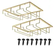 Gold Wine Glass Rack Stemware Holder Wine Glass Holder Wine Glass Hanger 11.8...
