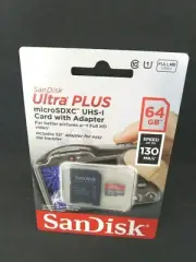 SanDisk Memory Card Ultra Plus A1 64GB MicroSDXC UHS-I Full HD Video NEW
