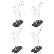 4pcs Acrylic Light Saber Display Stand, 3.5 Inch Display Holder Rack, Black Base
